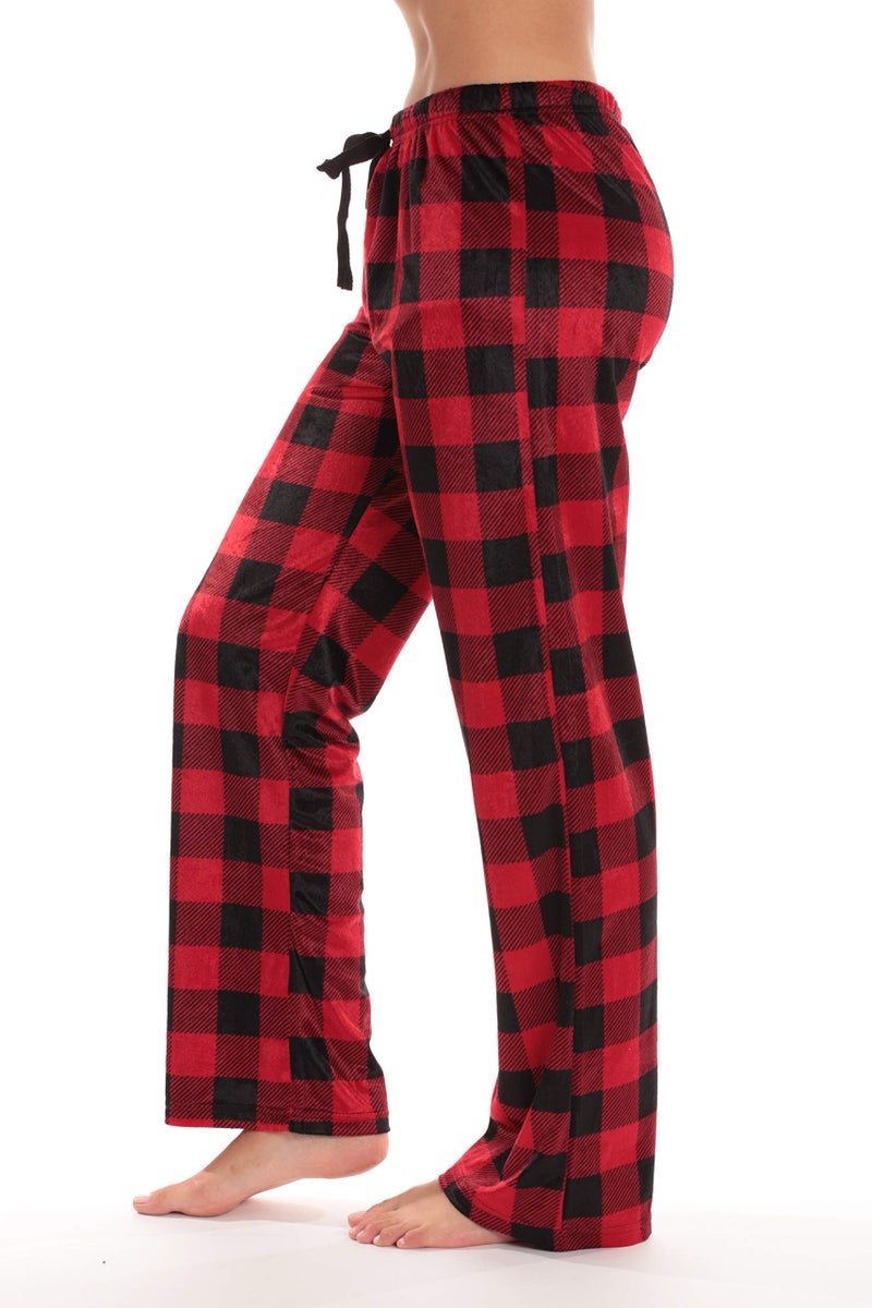 #followme Fleece Pajama Pants for Women Sleepwear PJs 45803-10195-RED-2X - Image 2